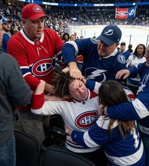 Cover Image for CHAOS AT BENCHMARK INTERNATIONAL ARENA Montreal Canadiens vs. Tampa Bay Playoff Rivalry Turns Wild as Fans Throw Haymakers in One of the Craziest Fights You’ll