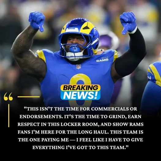 Cover Image for 🔥 PRIORITY OVER FAME: A Pro Bowl star from the Los Angeles Rams is making headlines for all the right reasons — reportedly turning down a massive $9 million endorsement deal to stay locked in on football.  “I want a Super Bowl, not fame.” That message is hitting hard across the league, showing a mindset built on legacy, not spotlight. In an era where endorsements often come first, this decision feels different.  👉 But who is this Rams star willing to sacrifice millions… and could this mentality be the key to a championship run? The full story is inspiring fans everywhere.