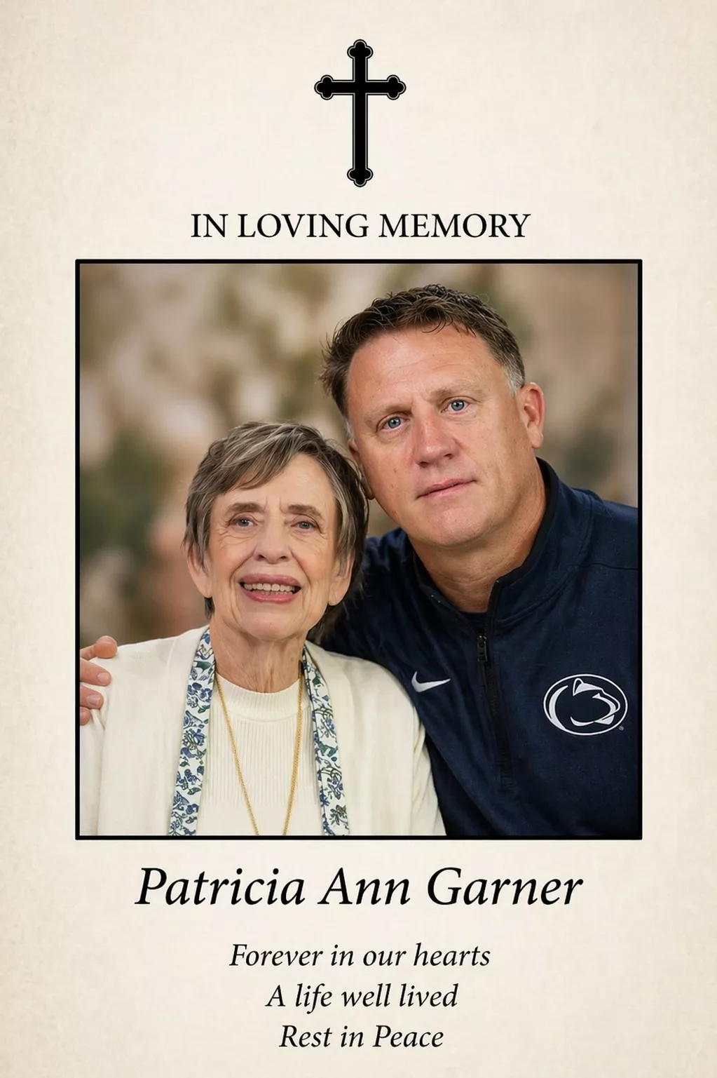 Cover Image for The world of sports is wrapped in quiet sorrow following the passing of Patricia Ann Garner, beloved mother of Mike Rhoades.