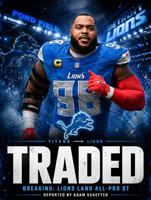 Cover Image for 🚨 BREAKING: The Detroit Lions have shaken the league by acquiring Jeffery Simmons from the Tennessee Titans in a blockbuster deal! In return, Detroit sends a 2027 first-round pick, a 2026 third-rounder (No. 81), and young DT Brodric Martin. This move is a clear statement: the Lions are ALL-IN on dominating the trenches right now. Meanwhile, Tennessee pivots toward long-term flexibility, stacking premium draft capital and developing future talent. But the big question remains: did Detroit just build an elite defensive front… or pay too high a price for this gamble? A move that could reshape the entire season 👀