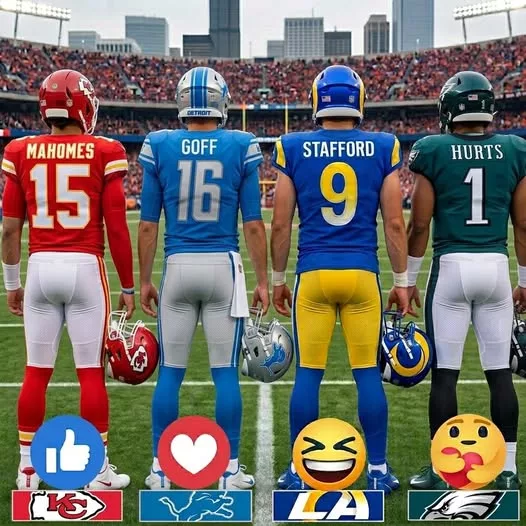 Cover Image for 🔥 4 QBs. ONE FINAL DRIVE. WHO DO YOU TRUST? 🔥 Patrick Mahomes – ice in his veins, magic under pressure. Jared Goff – calm, precise, quietly clutch. Matthew Stafford – fearless gunslinger, built for chaos. Jalen Hurts – leader, warrior, never backs down. Game on the line. No timeouts. One drive decides EVERYTHING. This isn’t just about talent—it’s about who shows up when the pressure hits its peak. One mistake ends it. One moment defines a legacy. So be honest… when everything is at stake, who are you putting your faith in? 👇