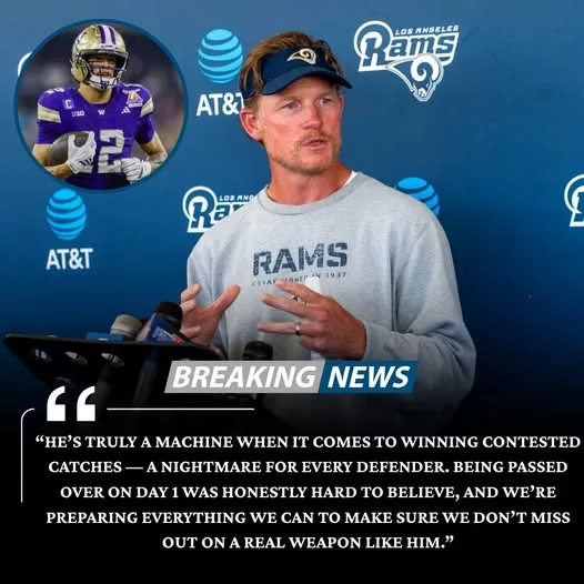 Cover Image for After a shocking slide out of Round 1, a “tough-catch specialist” has suddenly become one of the hottest targets on the board—and the Los Angeles Rams may be ready to shake things up! Sources suggest they’re prepared to go all-in to climb early in Round 2 and land the red-zone weapon every team wants. With elite contested-catch ability and the knack for delivering in high-pressure moments, this could be the missing piece that turns the Rams’ offense into a scoring machine. But the price won’t be cheap… and this move could reshape the entire draft! 👀