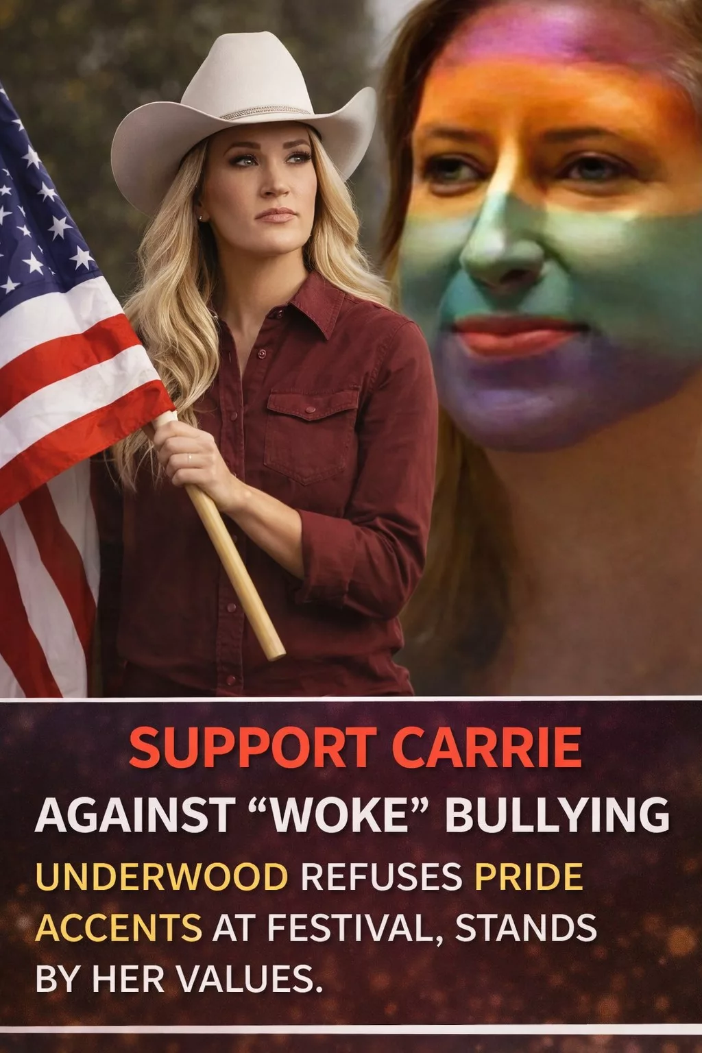 Cover Image for THE STAGE IS FOR THE MUSIC”: CARRIE UNDERWOOD SPARKS A CULTURAL CLASH AFTER DECLINING NETWORK REQUEST