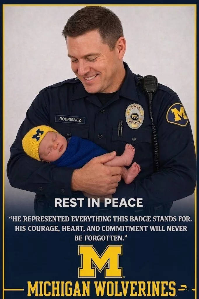Cover Image for R.E.S.T IN P.E.A.C.E: Michigan Wolverines basketball police officer David Rodriguez, a familiar face at Crisler Center for many years, has tragically passed away after a devastating crash. A dedicated officer who protected fans on game days, his legacy lives on as his family chose to donate his liver, kidneys, and corneas to save three lives.