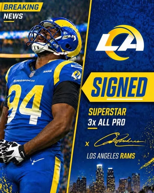 Cover Image for 🔥BREAKING: According to confirmation from Adam Schefter, the Los Angeles Rams have received major positive news as a $146 million Pro Bowler has sent a strong message expressing his desire to join the team. The star is reportedly eager to compete for his first Super Bowl title, and Los Angeles is viewed as the perfect destination. The update has instantly sparked excitement among fans, as the possibility of a blockbuster move becomes more real than ever. Could this be the missing piece for a championship run? 👀