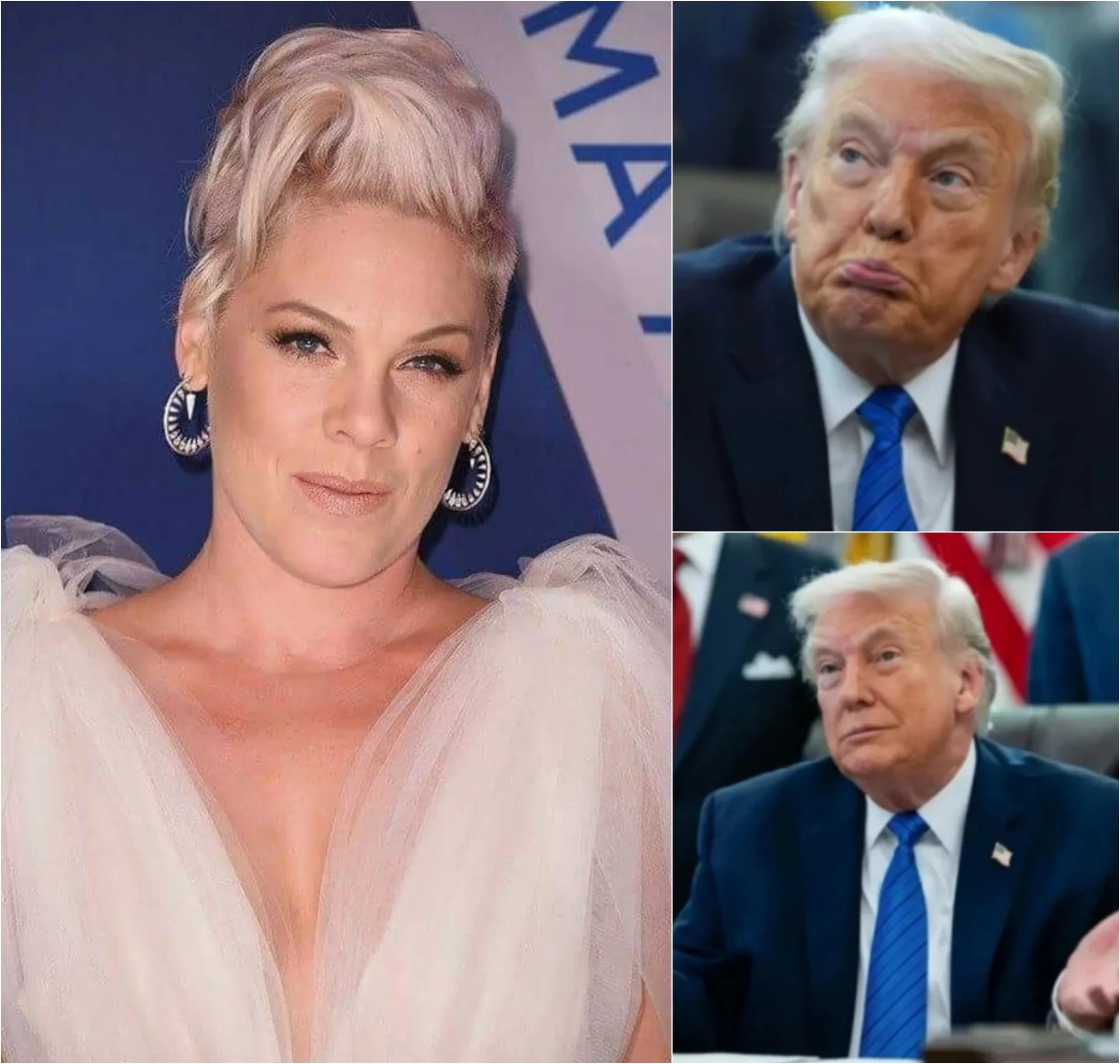 Cover Image for 🔥 Trump Insults P!NK: “Sit down, girl” — But Her Response Stunned the Entire Nation