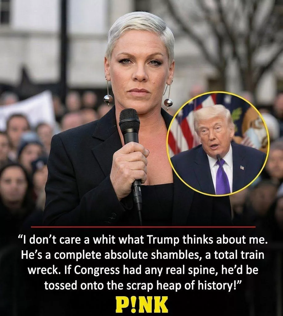 Cover Image for “T.R.U.M.P WHITE HOUSE FIRES BACK at Criticism of Immigration Policies — P!NK’S RESPONSE STEALS THE SPOTLIGHT”