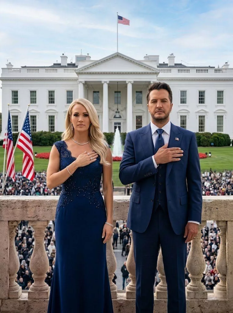 Cover Image for No one expected them to sing — but when Carrie Underwood and Luke Bryan began a quiet prayer for peace, the entire square fell into a profound silence. 🌍