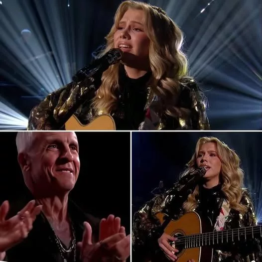 Cover Image for Hannah Harper’s trembling performance of “Landslide” on Rock & Roll Hall of Fame Night left American Idol frozen in silence. The second she hit that unforgettable note, Carrie Underwood covered her face, visibly emotional, while Luke Bryan leaned in to whisper something that instantly changed the room
