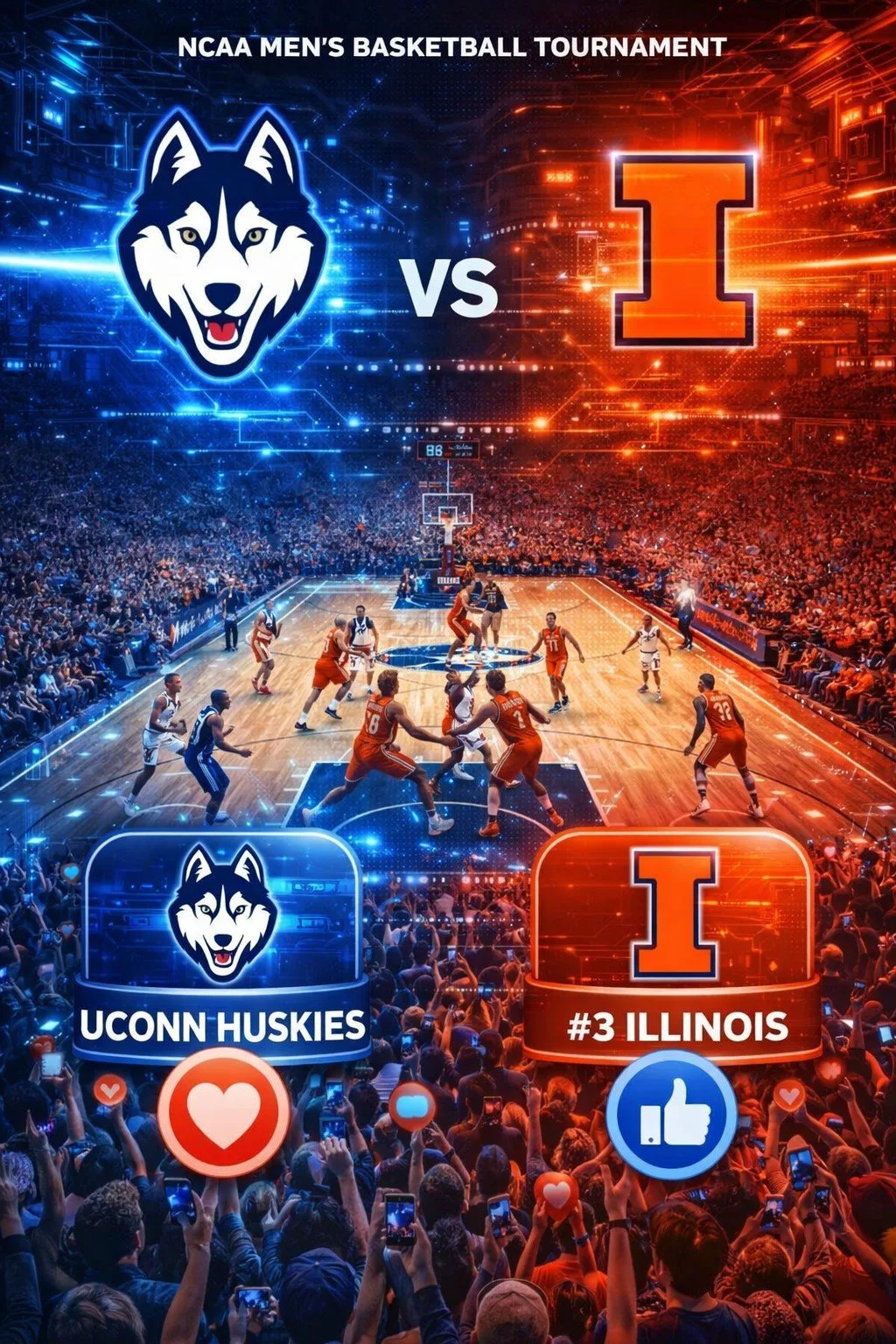 Cover Image for PRIMETIME LOCK: UConn vs. Illinois — The Final Four Showdown Just Got Bigger with a New National Slot!