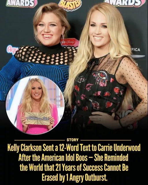 Cover Image for Kelly Clarkson Sent a 12-Word Text to Carrie Underwood After the American Idol Boos