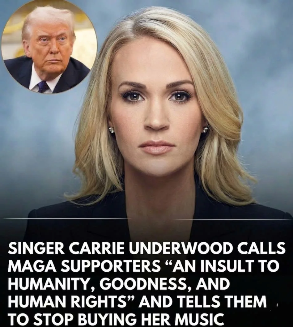 Cover Image for A viral post is resurfacing singer Carrie Underwood’s 2020 criticism of D.o.n.a.l.d T.r.u.m.p supporters, in which she wrote that people who support him at that time were “an insult to humanity, goodness and human rights.”