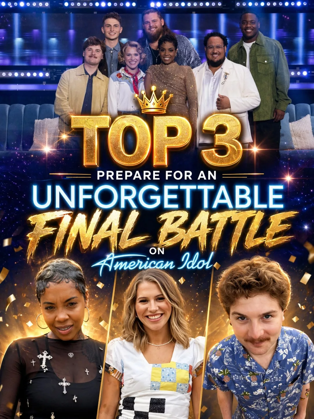 Cover Image for Beyond the Limit: Top 3 Prepare for an Unforgettable Final Battle on American Idol