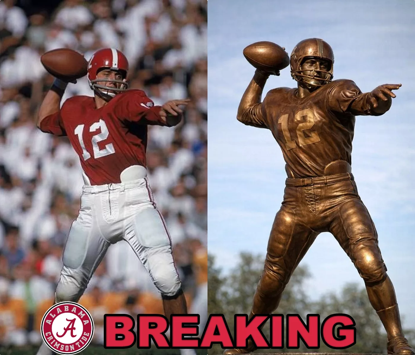 Cover Image for 🚨 NAMATHMANIA FOREVER: Joe Namath to Be Immortalized with $1.4 Million Statue at Alabama Crimson Tide football