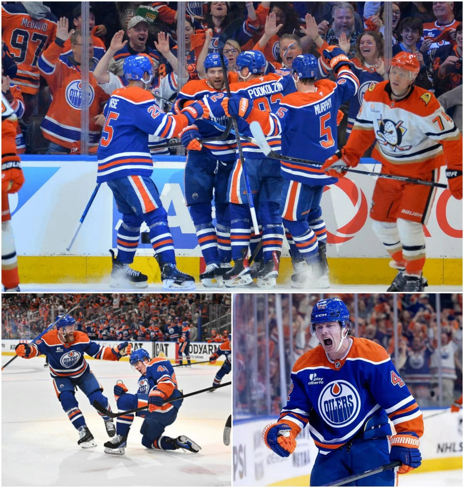 Cover Image for LATEST UPDATE: After a dramatic 4–3 comeback victory over the Anaheim Ducks in Game 1 of the NHL Playoffs, Rogers Place erupted in a wave of noise, energy, and pure belief.