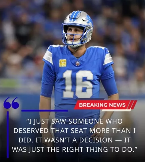 Cover Image for 🦁 Not all leadership shows up on the stat sheet… 👀 Jared Goff of the Detroit Lions just reminded everyone why he’s more than a QB — he’s a true leader. A quiet gesture, away from the spotlight, is now making waves for all the right reasons. No cameras. No headlines. Just character. 👉 Sometimes the smallest actions say the most — and this one is turning heads across the league.