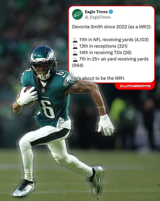 Cover Image for The Reaper is coming for the crown. DeVonta Smith has been putting up elite numbers in A.J. Brown’s shadow for years. Now, the stage is his. 2026 is the year of Smitty.