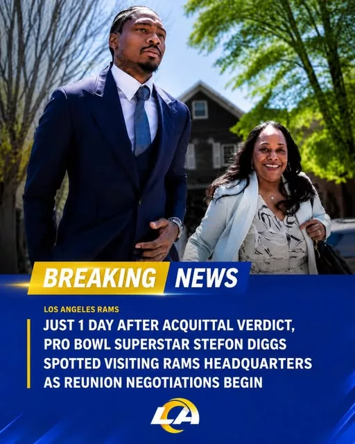Cover Image for 🚨 NFL FANS ARE STUNNED BY WHAT HAPPENED IN LOS ANGELES TODAY 🚨  Just one day after being acquitted, Stefon Diggs was reportedly spotted visiting the headquarters of the Los Angeles Rams — and now rumors of a shocking reunion are exploding across the league. 👀🔥  Sources say conversations between both sides may have already begun as Los Angeles continues searching for another elite weapon for its offense.  If a deal somehow comes together, the Rams could instantly create one of the most dangerous receiving groups in football. But fans are already debating whether the move would be brilliant… or incredibly risky. 😳  👉 The full story behind Diggs’ unexpected appearance in Los Angeles is sending shockwaves through the NFL…