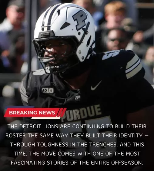 Cover Image for 🦁 “JAILBREAK” IN DETROIT? THE LIONS JUST GOT MEANER 🦁  The Detroit Lions have reportedly signed a massive 6’4”, 316-pound offensive lineman who once took on the NCAA in court… and WON. 😳💥  Now, after fighting for his freedom to continue his football career, the powerful blocker is headed to Detroit with one mission: punish defenders and protect the Lions’ future. 👀  Coaches reportedly love his toughness, attitude, and fearless mentality — traits that perfectly match the gritty identity Detroit has been building.  Some fans are already calling this one of the sneakiest and toughest additions of the offseason.  👉 The full story behind the lineman who challenged the system and earned another shot is absolutely wild…