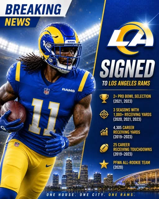 Cover Image for 🚨 BLOCKBUSTER brewing in L.A.! 👀 According to Adam Schefter, the Los Angeles Rams are finalizing a massive $24M deal for an All-Pro wide receiver 😳 A move like this could instantly reshape the offense and take things to another level. 👉 Is this the missing piece for a Super Bowl push… or just the beginning of something even bigger? The full details are heating up fast.