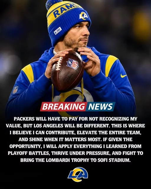 Cover Image for 🚨 From cut… to comeback opportunity in HOURS 👀 A former Green Bay Packers QB — one of the most decorated passers in FBS history — is already eyeing the Los Angeles Rams after being released 😳 14,000+ yards. 100+ TDs. And now stepping into a role once held by Jimmy Garoppolo? 👉 Fast moves, second chances… and a situation that could turn into something bigger than expected.