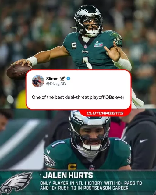 Cover Image for 🦅 The numbers don’t lie… and the critics won’t like this one 😂 Jalen Hurts keeps proving people wrong, and this stat? Yeah… it’s LOUD 👀 Wins. Efficiency. Clutch moments. 👉 Say what you want — but at some point, you have to admit it. The full breakdown of this stat is going to start some debates 😳