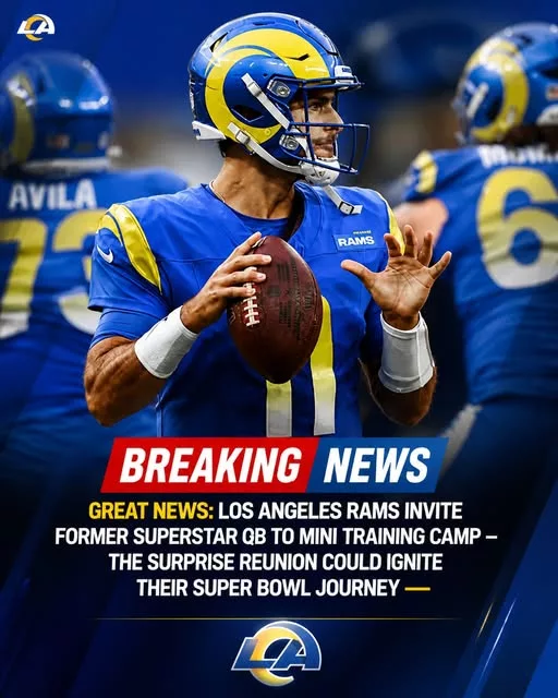Cover Image for 🚨 A reunion nobody saw coming… but it might change EVERYTHING 👀 The Los Angeles Rams have invited a former superstar QB to minicamp — and fans are already buzzing about what this could mean 😳 Familiar face. Championship experience. Unfinished business? 👉 Could this surprise move spark something special in L.A.? The full story behind this reunion is bigger than it looks.