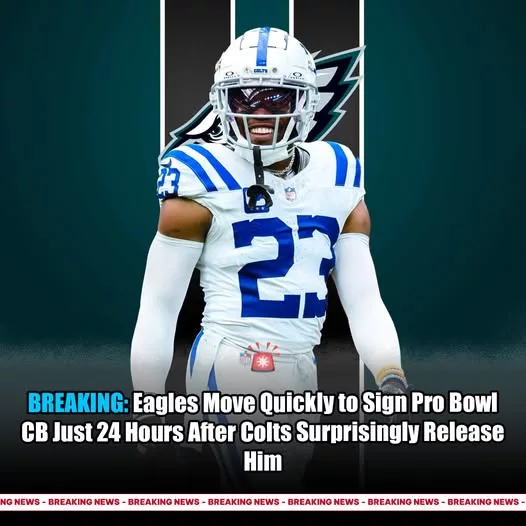 Cover Image for 🦅BREAKING: The Philadelphia Eagles wasted absolutely no time making a major defensive move after the Colts unexpectedly released a former Pro Bowl cornerback 😳  Just 24 hours after shocking the NFL world with the surprise cut, reports say Philadelphia moved aggressively to bring the veteran defender to Philly — and insiders believe he could immediately compete for a huge role in Vic Fangio’s defense.  Fans are already debating whether this is another genius low-risk move by the Eagles front office… or the beginning of something much bigger for a secondary that already looks dangerous heading into 2026 👀  What makes this signing even more interesting? Several other playoff contenders were reportedly interested too — but the Eagles acted first.  👇 Full details on the deal, the player involved, and why this move could seriously impact the NFC race.