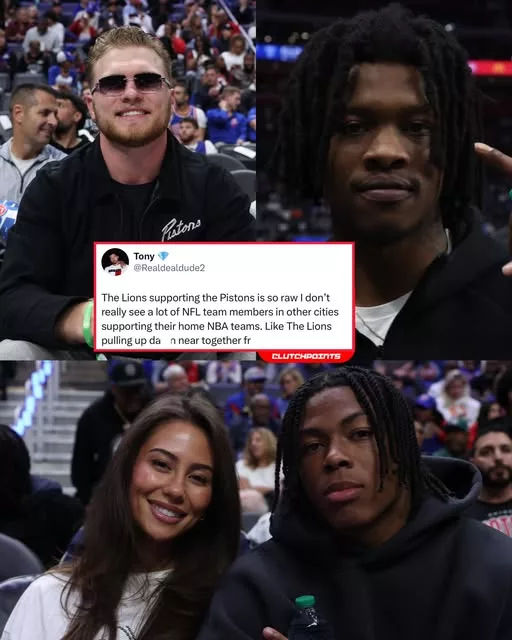 Cover Image for 🦁🤝🏀 DETROIT STICKING TOGETHER — THE CITY IS DIFFERENT RIGHT NOW 🔥  Several Detroit Lions players showed up last night to support the Detroit Pistons, and fans absolutely loved seeing the unity between Detroit’s biggest teams. 👀  From the sidelines to the hardwood, the energy in the city feels different these days. Winning culture. Brotherhood. Pride in Detroit. 💙  Moments like this remind fans that the Lions aren’t just building a football team — they’re becoming part of the heartbeat of the entire city.  And honestly? Seeing NFL stars cheering alongside Pistons fans made the atmosphere even louder. 🔥  👉 Which Lions players showed up — and the reactions they got from the crowd — has Detroit fans buzzing nonstop…