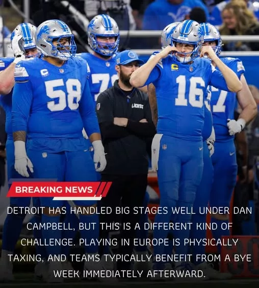 Cover Image for 🦁🚨 Early leaks and projections for the Detroit Lions 2026 schedule are already raising serious concerns among fans 👀  At first glance, Detroit still looks like a Super Bowl contender… but one brutal stretch of games could quietly become the defining moment of the entire season 😳  League analysts are pointing to a potentially dangerous midseason run packed with playoff-caliber opponents, short rest situations, and difficult road environments that could seriously test Dan Campbell’s roster depth and toughness 🔥  Some fans believe this stretch could either PROVE the Lions are true championship favorites… or expose weaknesses the team still hasn’t solved.  And the worst part? The toughest games may come back-to-back-to-back.  👇 Full breakdown of the possible rough patch and why Lions fans are already nervously studying the upcoming schedule.