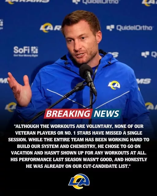 Cover Image for 💙💛 🚨BREAKING: The Los Angeles Rams have reportedly CUT a rising second-year player after he missed EVERY offseason program session 😳  According to reports, frustration inside the organization exploded after coaches learned the young player allegedly chose to spend the offseason traveling while the rest of the team was grinding through workouts and preparation 👀  Now Rams fans are completely divided.  Some believe Sean McVay made the right decision to protect the culture and accountability inside the locker room 🔥  Others think the team may have given up too quickly on a young talent with huge upside.  Either way, the message from Los Angeles appears crystal clear: if you are not fully committed, you will not survive in this organization.  👇 Full story on the shocking release, the player involved, and why this move is creating massive debate across the NFL community.