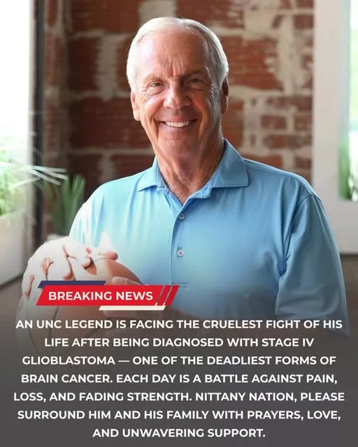 Cover Image for A legend of North Carolina Tar Heels men’s basketball, coach Roy Williams, is currently fighting the cruelest battle of his life after being diagnosed with stage IV glioblastoma