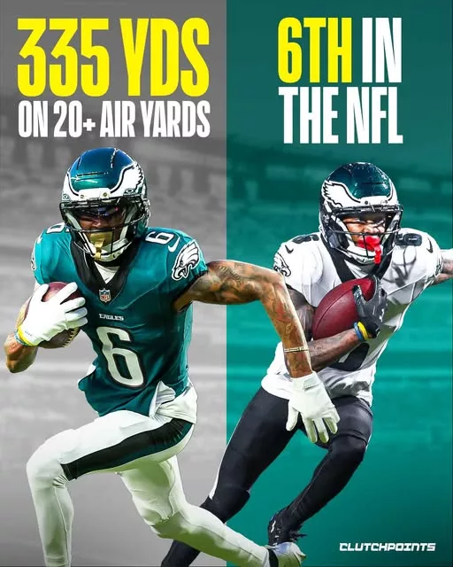 Cover Image for 🦅💀 DeVonta Smith kept proving in 2025 why defenses still FEAR the “Slim Reaper” deep downfield 😳🔥  On passes traveling 20+ air yards: 🔹 8 receptions 🔹 335 yards 🔹 2 touchdowns  That ranked 6th in the entire NFL 👀  And honestly, the numbers only tell part of the story.  Every time defenses focused too heavily on stopping the run or containing A.J. Brown, Smith found another way to punish them over the top 💥  His route-running. His timing with Jalen Hurts. His ability to create separation late downfield…  It continues making Philadelphia’s offense one of the scariest units in football.  👇 Full breakdown on DeVonta’s elite deep-ball production and why Eagles fans believe the Slim Reaper is still one of the NFL’s most underrated superstars.