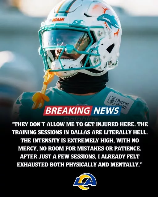 Cover Image for 🐏💔 A former Rams fan favorite is reportedly feeling deep regret after leaving Los Angeles — and his emotional comments about life with the Dolphins have fans stunned. According to growing rumors, the ex-Rams star described Miami’s training environment as “hellish” compared to what he experienced in Los Angeles, even admitting, “They don’t allow me to get injured here.” 😳🏈 The quote sparked massive reactions online, with many Rams fans expressing sympathy after hearing how physically and mentally draining the transition has reportedly been. Some supporters now believe the player never truly wanted to leave LA in the first place. 👀 Now speculation is building over whether a dramatic reunion with the Rams could eventually become possible. 💥