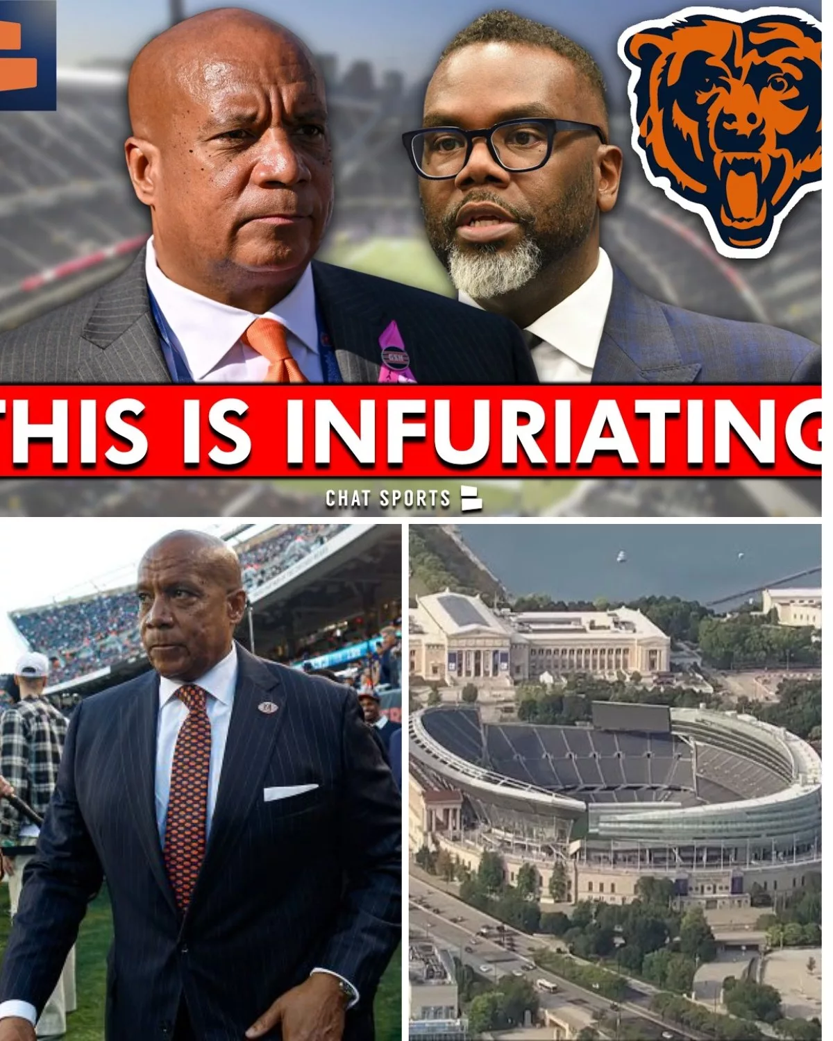 Cover Image for 🚨 BEARS FANS ARE FED UP: Chicago Bears STADIUM DRAMA JUST TOOK ANOTHER FRUSTRATING TURN 🚨