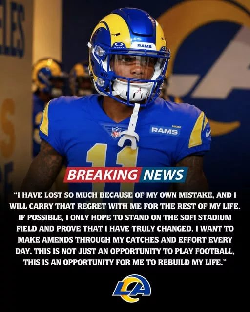Cover Image for 🐏😳 One of the NFL’s most shocking comeback stories may be unfolding in Los Angeles right now.  A former first-round star who once totaled over 3,000 career yards before his life spiraled into legal trouble and years behind bars is reportedly attempting to make a stunning return to professional football through a Rams tryout. 👀🏈  Many fans still remember the explosive talent that once made him one of the league’s most exciting young playmakers before everything suddenly collapsed. Now, after years away from the game, sources say he believes Los Angeles could offer him one final opportunity to rebuild both his career and reputation. 💔🔥  The story has already sparked emotional reactions across the NFL — with some fans inspired by the comeback attempt, while others question whether a return should even be possible. 💥