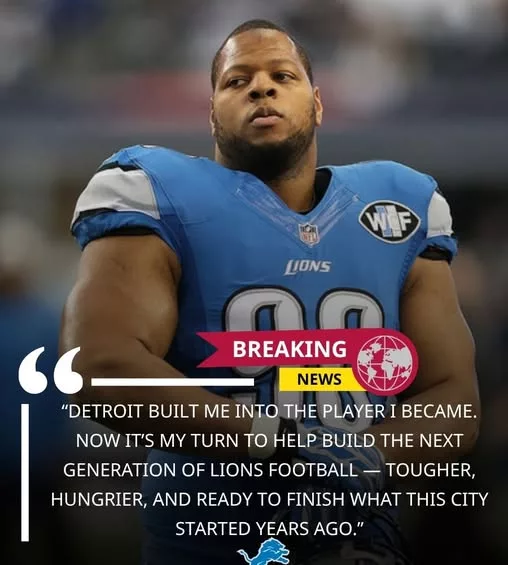 Cover Image for 🦁🚨 Detroit just brought back one of the most feared defenders in franchise history — but not in the way fans expected. Former Lions superstar Ndamukong Suh has officially returned to Detroit following retirement, taking on a major leadership role that could have a massive impact on the team’s young defensive core. 👀🔥 Suh was once the face of the Lions’ defense and one of the NFL’s most dominant interior forces. Now, many inside the organization reportedly believe his experience, toughness, and mentality could help shape the next era of Detroit football under Dan Campbell. 🏈 Fans are already imagining what Suh’s presence could mean for young stars like Aidan Hutchinson, Tyleik Williams, and Alim McNeill as the Lions continue chasing championship expectations in 2026. 💥
