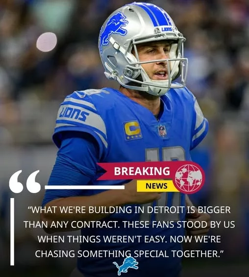 Cover Image for 🚨 JARED GOFF CHOSE DETROIT OVER A MASSIVE NFC OFFER 😳🦁  According to reports, Lions QB Jared Goff turned down a huge $65 million offer from an NFC rival just to stay in Detroit — and fans are calling it one of the strongest loyalty statements in the NFL today. 🔥  After helping completely transform the Lions into contenders, Goff reportedly believed his unfinished mission in Detroit mattered more than chasing another payday elsewhere. 💙  With Dan Campbell, Jahmyr Gibbs, Amon-Ra St. Brown, and one of the league’s most explosive offenses still together, Goff clearly believes the Lions are closer than ever to bringing a championship back to the city. 🏆  Now NFL fans everywhere are asking one question… which NFC rival was desperate enough to try stealing Detroit’s franchise quarterback? 👀