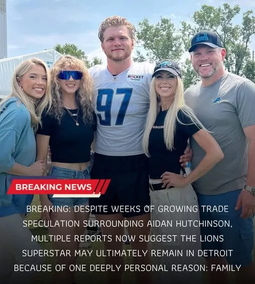 Cover Image for 🚨 AIDAN HUTCHINSON TRADE RUMORS MAY HAVE JUST TAKEN A MASSIVE TURN 🦁💙  After weeks of nonstop speculation about Aidan Hutchinson’s future, new reports now suggest the Lions superstar could ultimately stay in Detroit for one deeply personal reason: family. 👀  While rumors about potential blockbuster offers continued to spread across the league, sources now believe Hutchinson’s strong connection to his hometown roots, family support system, and love for the city may outweigh everything else. ❤️  For Lions fans, this news feels bigger than football. Hutchinson has become the emotional heartbeat of Detroit’s defense and one of the faces of the franchise’s entire resurgence. 🔥  Now the question is whether loyalty and family ties will truly be enough to silence the trade rumors once and for all… 🏈
