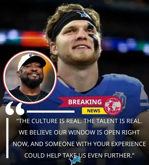 Cover Image for 🚨 BREAKING: MIKE TOMLIN TO DETROIT?! 🚨  The NFL world is buzzing after reports claimed that legendary coach Mike Tomlin could be heading to the Detroit Lions in a consultant role—and the most surprising part of the story may be Aidan Hutchinson’s involvement.  According to the speculation, Hutchinson played a key role in recruiting Tomlin, hoping to bring one of football’s most respected minds into Detroit’s championship pursuit. If true, the move would give Dan Campbell’s staff access to decades of coaching experience, leadership, and defensive expertise.  For a Lions team already viewed as a serious Super Bowl contender, adding a figure of Tomlin’s stature could be a game-changing development. Fans are already imagining what his influence could mean for Detroit’s young defense.  Could this be the bold move that finally pushes the Lions over the top?