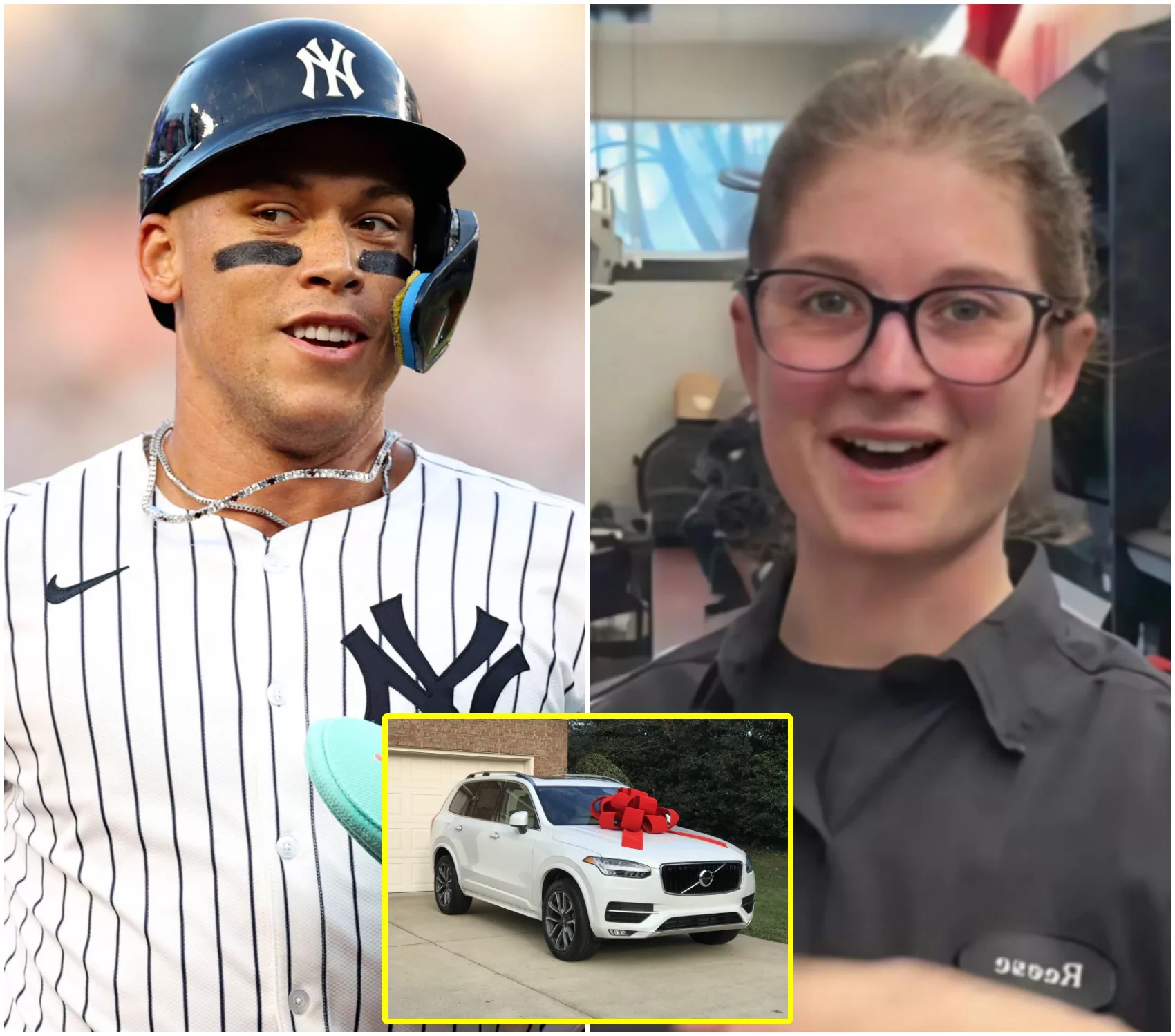 Cover Image for New York Yankees Superstar Aaron Judge Helps Struggling Stadium Janitor with a Flat Tire — The Next Day, a White SUV Showed Up at Her House!