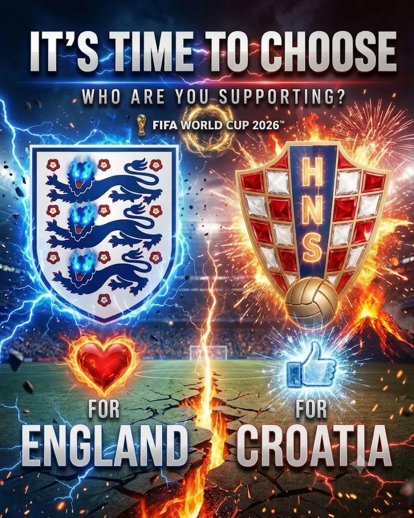 Cover Image for BREAKING NEWS: NEW KICKOFF TIME ANNOUNCED — TV schedule changed for the massive Croatia vs. England showdown!