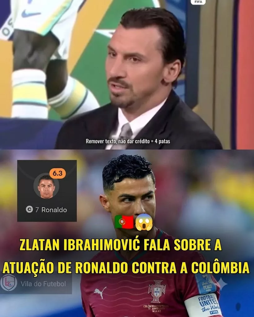Cover Image for 🚨🇸🇪 Zlatan Ibrahimović Analisa a Exibição de Cristiano Ronaldo Após o Empate Frente à Colômbia