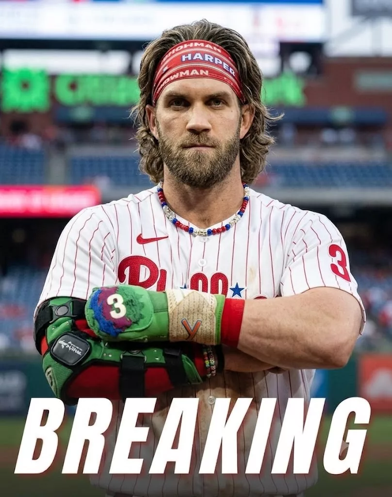 Cover Image for 🙏 Phillies Nation Stands Behind Bryce Harper and His Wife Following Emotional Announcement