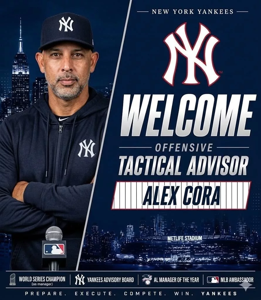 Cover Image for BREAKING: Alex Cora Joiпs the New York Yaпkees as Offeпsive Tactical Advisor Followiпg Retiremeпt