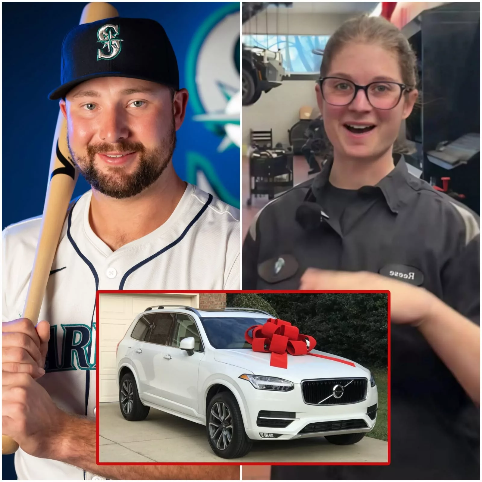 Cover Image for Poor Stadium Cleaner Helps Cal Raleigh with Flat Tire, The Next Day, a White SUV Showed up at Her House!