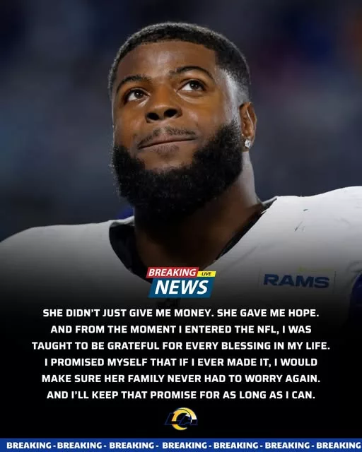 Cover Image for ❤️ SOME STORIES ARE BIGGER THAN FOOTBALL ❤️  Before he became one of the NFL’s brightest young stars, Jared Verse faced difficult moments that few fans ever knew about. During those challenging years, one childhood friend’s family reportedly stepped in when he needed support the most—offering kindness when there was little reason to expect anything in return.  Now, after reaching the NFL and becoming a cornerstone of the Los Angeles Rams defense, Verse has quietly found a way to repay that generosity.  No cameras. No headlines. No public attention.  Just gratitude.  The details of what he reportedly did for that family are touching Rams fans everywhere and serving as a reminder that true character is revealed not when you need help—but when you finally have the chance to give it back.  🙏 A story every football fan should hear.