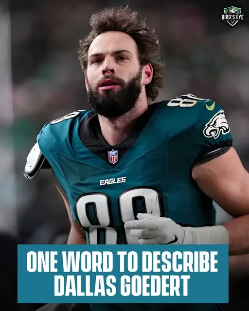 Cover Image for 🦅💪 If you had to describe Dallas Goedert in ONE word… what would it be?  For Eagles fans, he’s been far more than just a tight end. Through big catches, tough runs after the catch, clutch playoff performances, and relentless blocking, Goedert has become one of the toughest players on Philadelphia’s roster.  Some might say “Reliable.”  Others might choose “Warrior.”  And plenty of fans would probably go with “Underrated.”  No matter which word you pick, one thing is clear: when the Eagles need a big play, Dallas Goedert always seems to find a way to deliver.  🔥 So Eagles Nation, what’s your one-word description of Dallas Goedert?  💬 Drop it in the comments and tell us why. The best answers might surprise everyone!