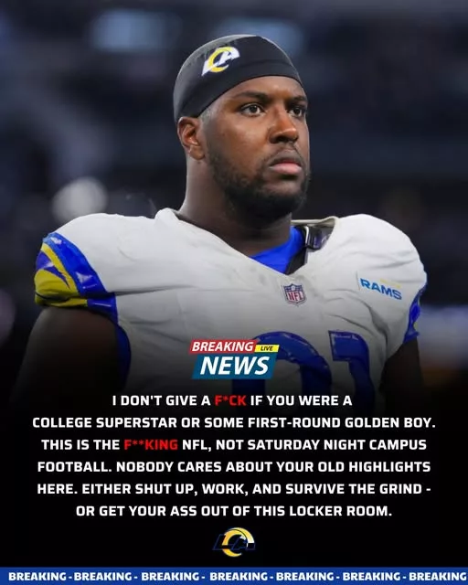 Cover Image for 🚨 LOCKER ROOM TENSION IN LOS ANGELES? 🚨  Reports suggest Rams defensive star Kobie Turner didn’t hold back after a rookie allegedly voiced frustration about the team’s demanding offseason training sessions.  According to the buzz, Turner made it clear that earning a place in the NFL isn’t supposed to be easy, and that the intensity of the Rams’ program is part of what separates contenders from everyone else. The reported exchange quickly caught the attention of teammates and has sparked plenty of debate among fans.  Was this simply a veteran leader holding a young player accountable? Or could it be an early sign of tension inside the locker room?  One thing is certain: competition is heating up in Los Angeles, and every player is being challenged to prove they belong. The full story has Rams fans talking. 👀🔥