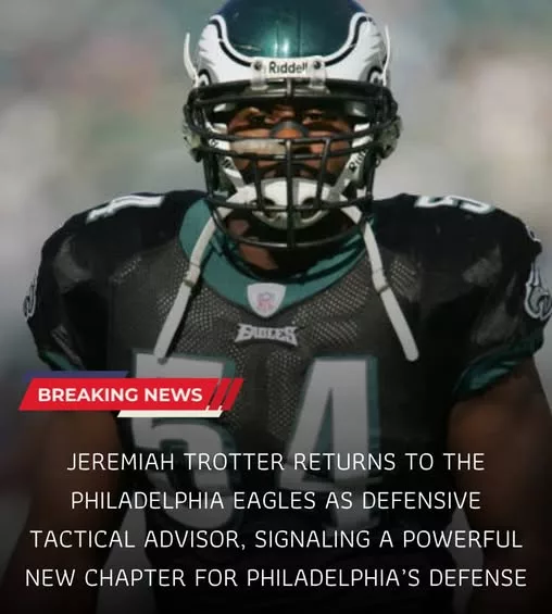 Cover Image for 🚨🦅 BREAKING: A familiar Eagles legend is reportedly returning to Philadelphia—and fans are already buzzing.  Jeremiah Trotter, one of the most beloved defensive stars in franchise history, is said to be rejoining the organization as a Defensive Tactical Advisor. If true, the move would bring one of the greatest defensive minds and leaders ever to wear midnight green back into the building at a time when the Eagles are looking to keep their defense among the NFL’s elite.  Trotter’s passion, football IQ, and understanding of Eagles culture made him a fan favorite for years. Now, his experience could help shape the next generation of defensive stars in Philadelphia.  What exactly would his role involve? And how much impact could he have behind the scenes?  Eagles fans can’t stop talking about what this could mean for the future of the defense. 👀🔥👇
